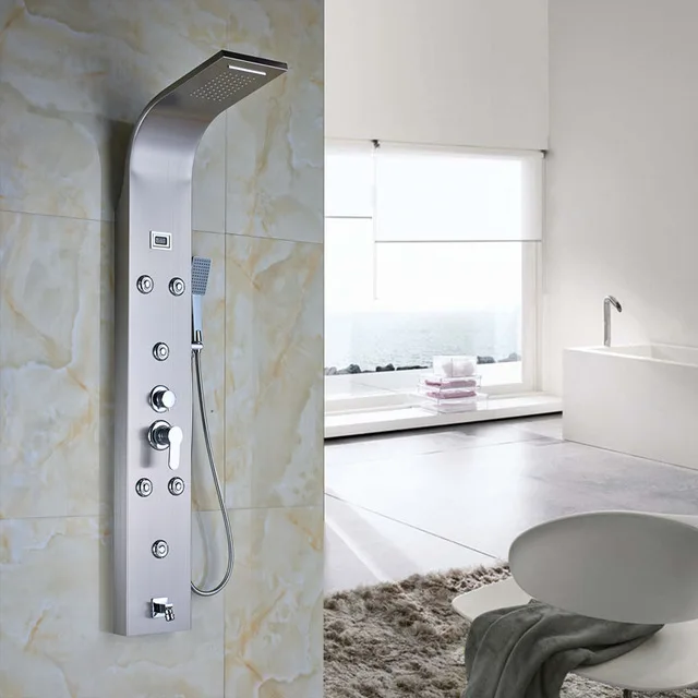 Thermostatic Shower Faucet Solid Brass Bathroom Shower Faucet Panel