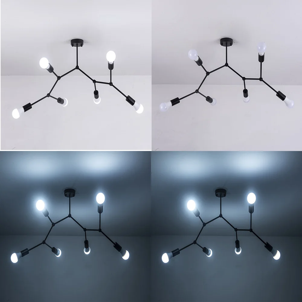 Современный Железный светодиодный потолочный светильник s арт Pandant светильник светодиодный потолочный светильник для гостиной спальни Спальня украшения дома 3/4/6 головок