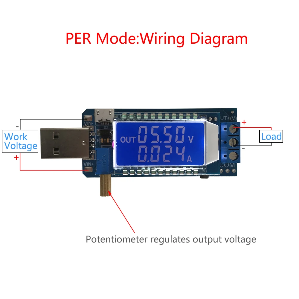 Boost понижающий преобразователь DC-DC при напряжении от 5 В до 3,5 в/9 В/12 V ЖК-дисплей USB Шаг вверх/вниз Питание Модуль Регулируемый Выход DC 1,2 V-24 V