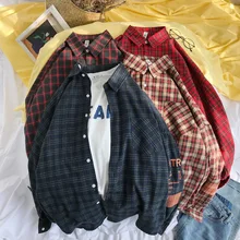 Privathinker мужские клетчатые рубашки с вышивкой дизайнерские мужские корейские модные рубашки Харадзюку мужские весенние хлопковые рубашки высокого качества