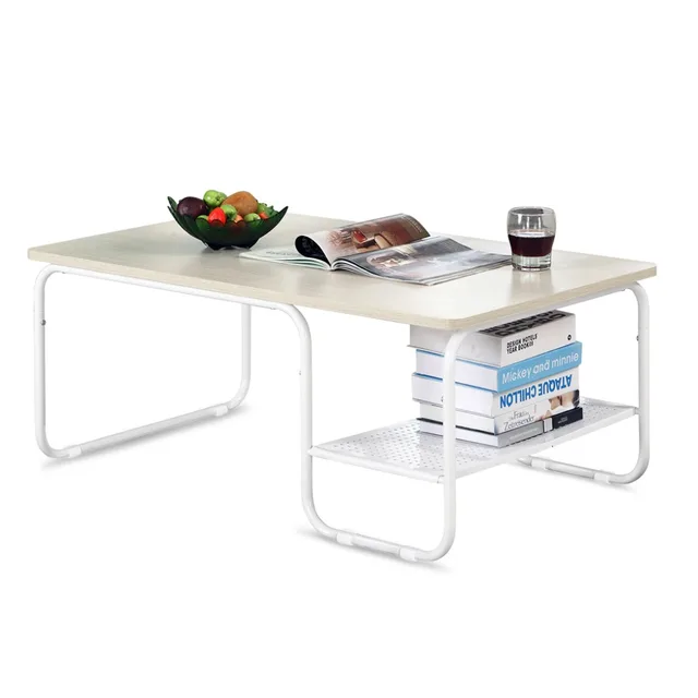 Langria Stylish Modern Rectangular Tea Coffee Table Particle Board Langria Stylish Modern Rectangular Tea Coffee Table Particle Board Rounded Corners And Edges Lower Shelf For