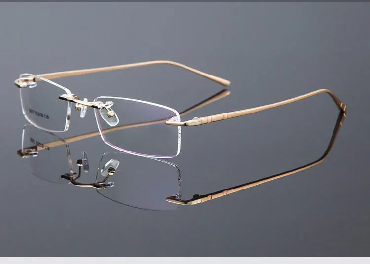 Reven Jate, очки без оправы, сплав, металлическая оправа, очки для глаз, оптические очки, очки по рецепту, линзы, форма на заказ