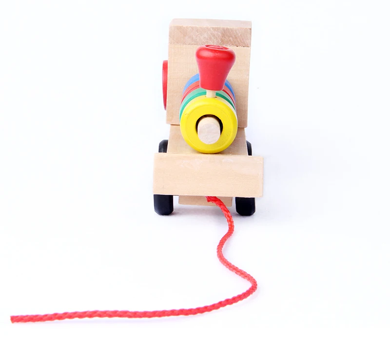 Игрушки Монтессори Обучающие деревянные игрушки для детей Раннее Обучение геометрические формы поезд наборы три трактора перевозки