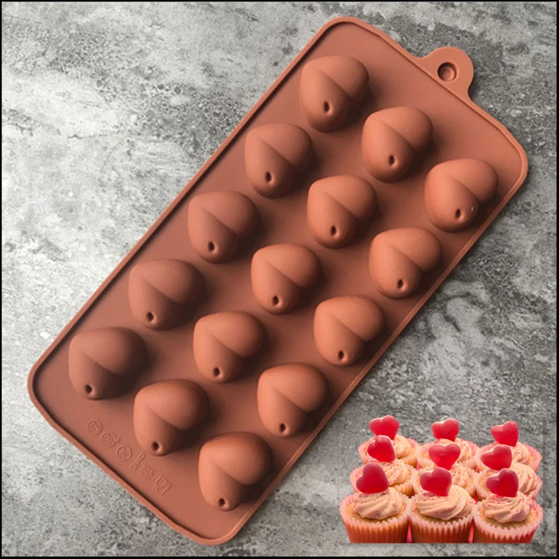 

Aouke 15 love chocolate baking silicone mold high temperature resistant mold release DIY fondant cake mold