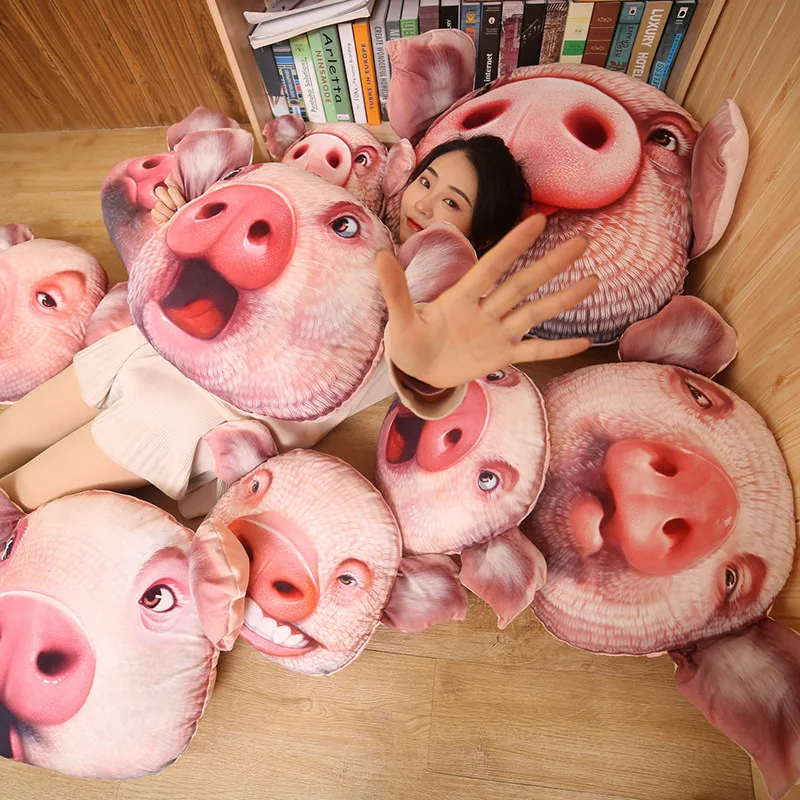 Милые 3D моделирование свиньи подушки забавные плюшевые игрушки Экспрессия набивная Подушка животные Дети Девочки Мальчики подарок на день рождения