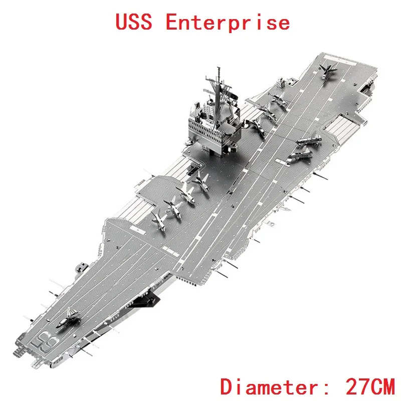 3D металлическая головоломка класс Разрушитель Тип военный корабль модель DIY лазерная резка головоломки KMS Bismarck линкор USS Энтерпрайз Миссури Yamato - Цвет: 3
