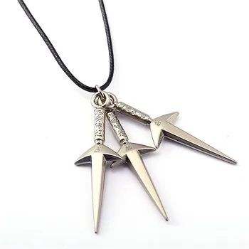 

Anime NARUTO Choker Necklace 3 Kunai Pendant Men Women Gift Anime Jewelry Accessories Action Figure Cosplay Toys