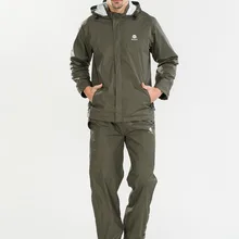 Outddor, для мужчин и женщин, с полиуретановым покрытием, водонепроницаемая, ветрозащитная, дышащая ткань, для взрослых, для рыбалки, скалолазания, кемпинга, дождевиков, дождевых штанов, костюм