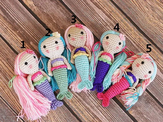 crochet mermaid doll