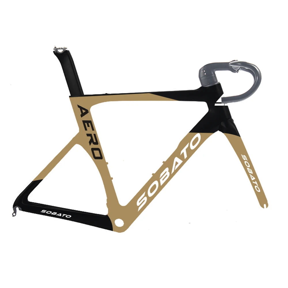

SOBATO New Arrival T1000 carbon road disc frame 700C carbon racing bike frameset thru axle 142*12