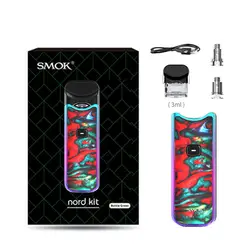 Смок Nord Pod Kit 1100 мАч емкость 3 мл электронная сигарета картридж Vape комплект Smok nord pod 1100 электронная сигарета vaper