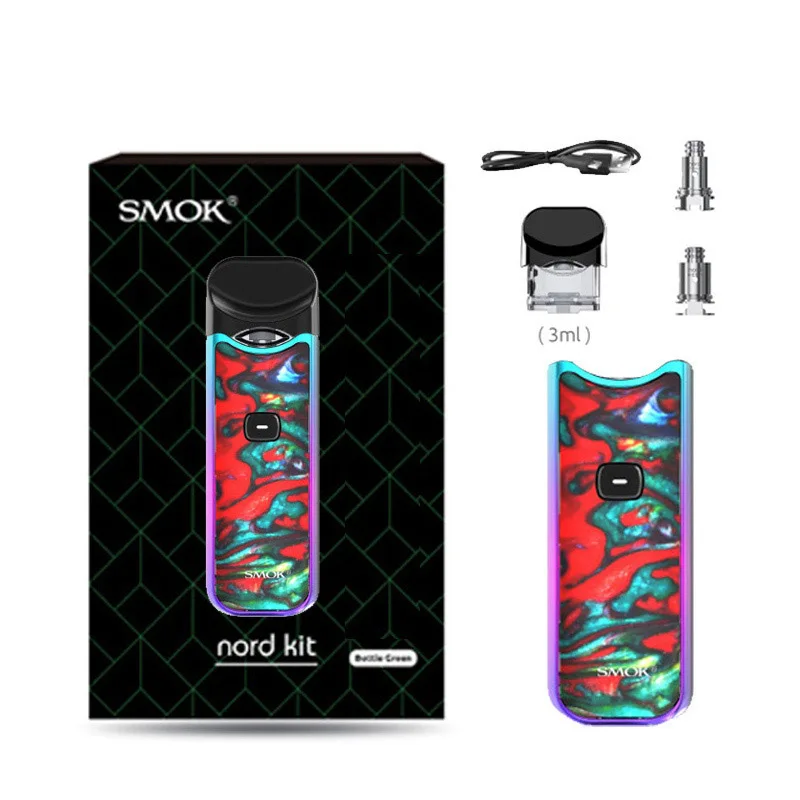 

Resin Smok Nord Pod Kit 1100mAh Capacity 3ML Cartridge Electronic Cigarette Vape kit Smok nord pod 1100 e cigarette vaper