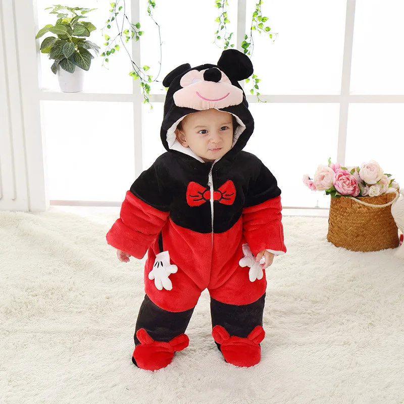 Brand Baby Clothes Pajamas Newborn Baby Romper Animal Infant Fleece Long Sleeve Jumpsuits Boy Girl Winter