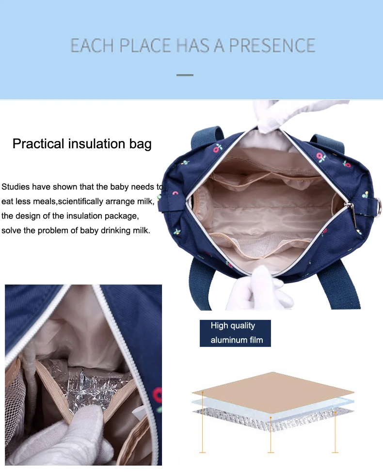 SeckinDogan детские подгузники сумка Открытый мама мешок для прогулочной детской коляски большой ёмкость изоляции кормящих мешок полиэстер