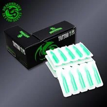 100 шт смешанные размеры одноразовые зеленые пластиковые насадки на тюбик татуировки Советы стерильные ассорти для иглы татуировки поставка набор