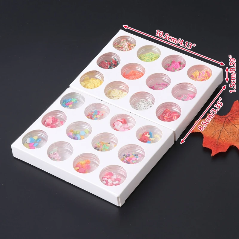 12 Тип/набор кусочки фруктов наполнитель DIY Материал декорация ногтевое искусство советы слизь Kid-m35