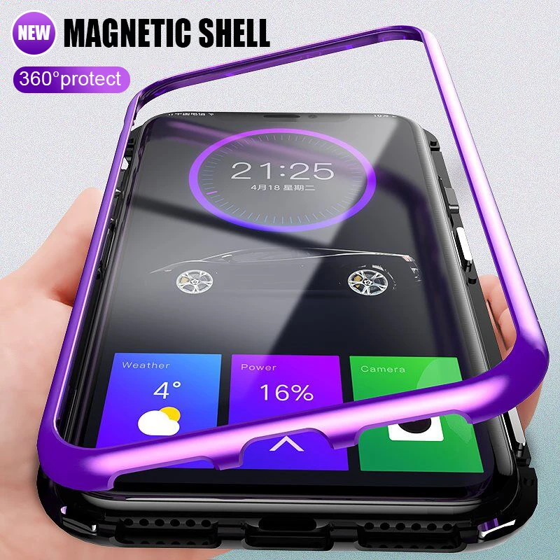 

Luxury Magnetic 360 Full Protective Case On The For IPhone 7 6 6s 8 Plus Phone Case Cover For IPhone 8 6s 7 Plus Shockproof Case