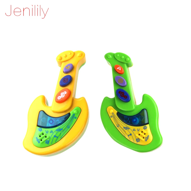 

Jenilily Plastic Child Guitar Musical Instrument Toy Music Sound Rhyme Electric Guitar Style Educational Toy For Kids Baby