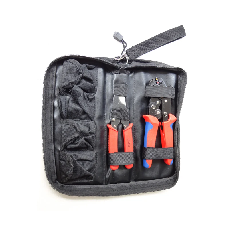 Set / kit di utensili per crimpatura DN-K02C con tronchese, pinza a crimpare e set di stampi per crimpatura sostituibili, utensili per terminali, ferramenta, crimpatrici