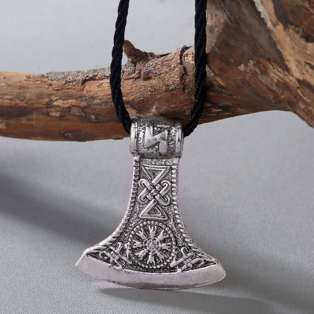 Nostalgia Viking Vegvisir Compass Symbol Slavo Perun Axe Kolovrat Ciondolo Amuleti E Talismani Senza Collo