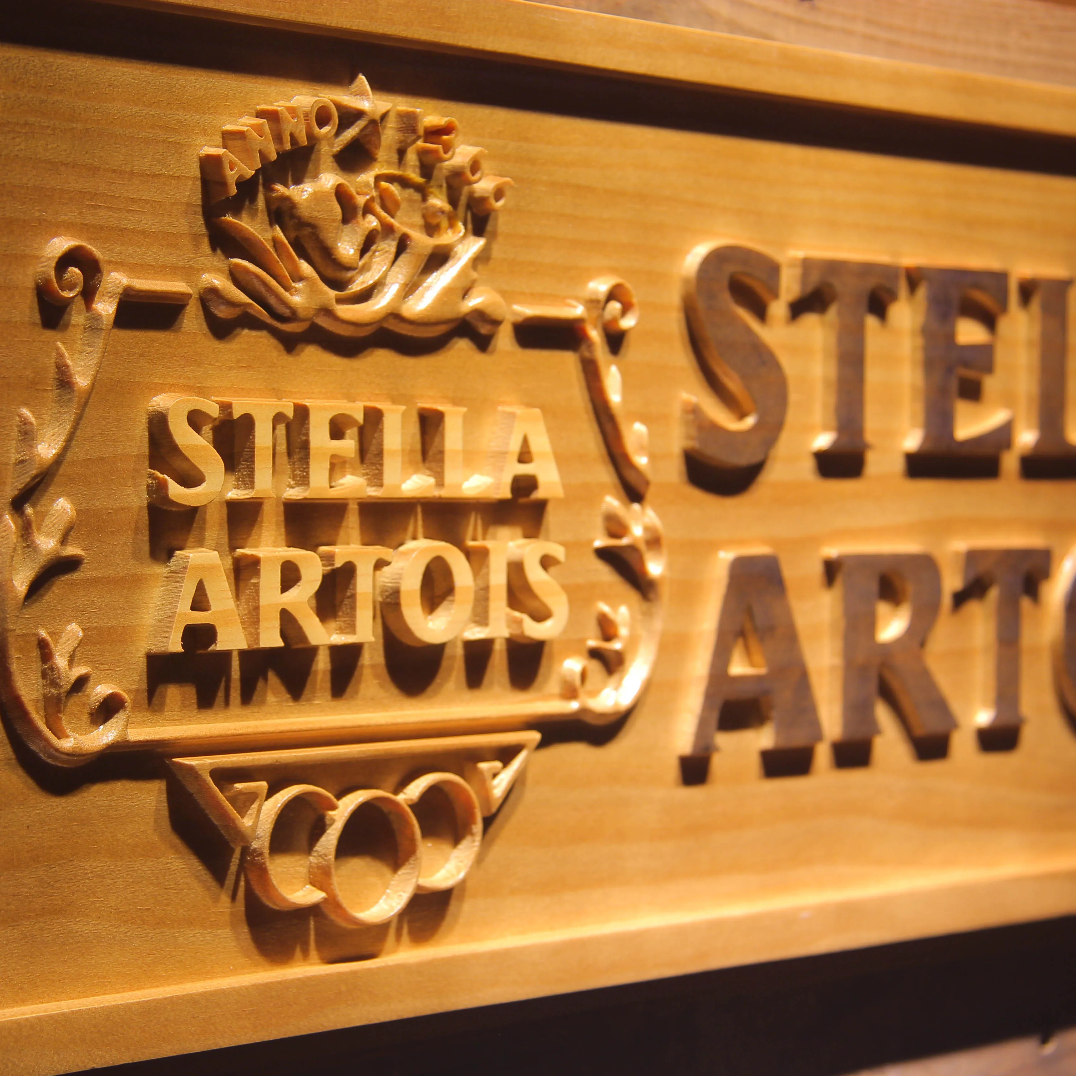 3D деревянные знаки Stella Artois Beer|sign|sign woodsign beer |