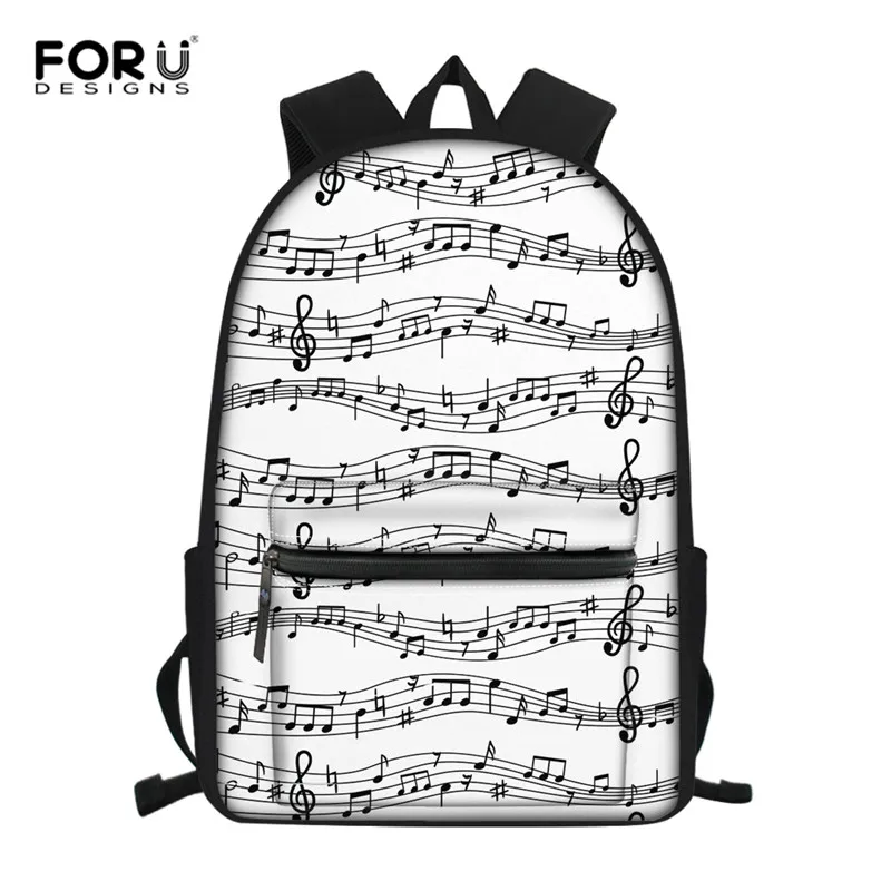 FORUDESIGNS Music Note Girls Backpack,Elementary Children School Bag Book Bag with Pocket Backpack for Kids Women Satchel Mochil - Цвет: L3124Z58