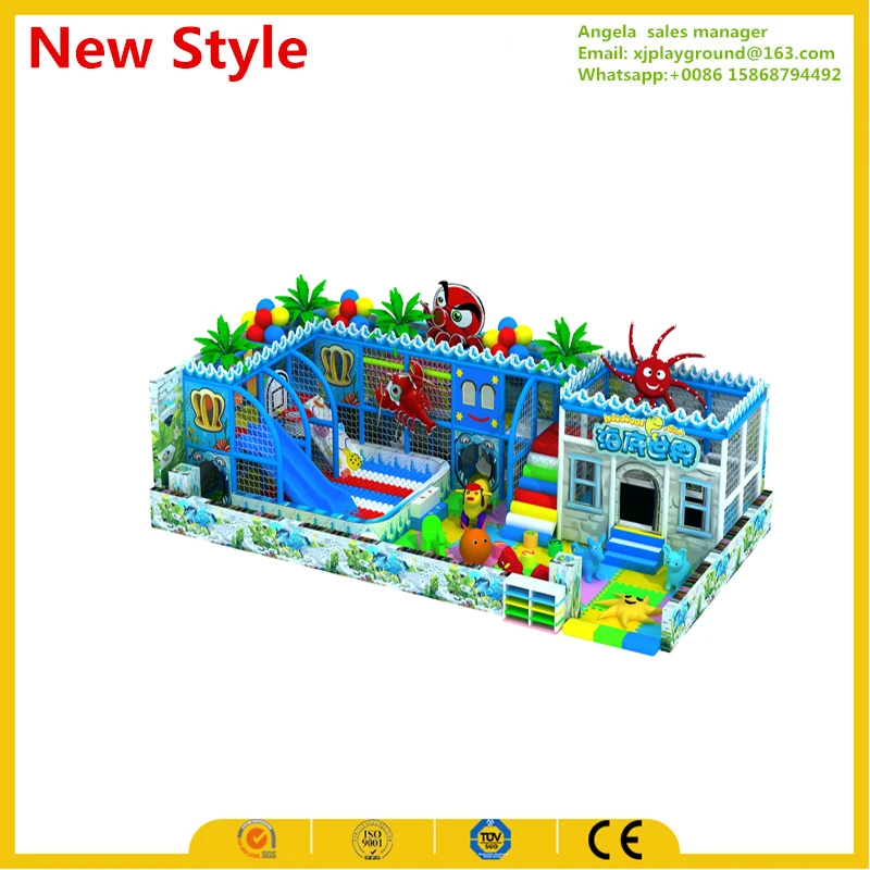 Дизайн в морском стиле большая Коммерческая детская игровая площадка для помещений