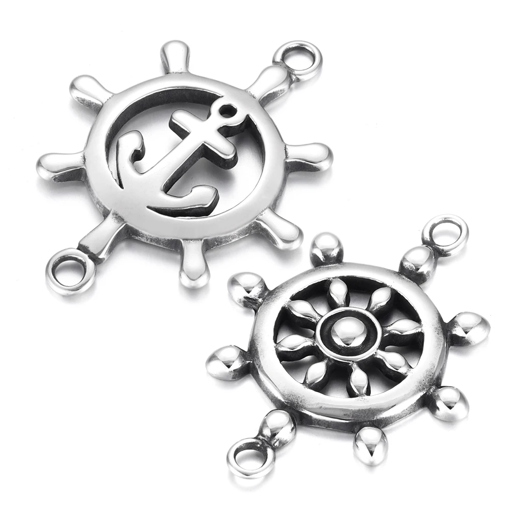 

Stainless Steel Connectors Anchor Rudder 1/1 Loop 3mm for DIY Charms Bracelet Findings Jewelry Making Connect Parts Supplies