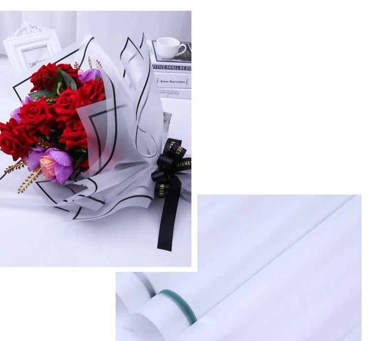 Подарочная матовая бумага 60*60 см крафт-бумага Цветочная оберточная бумага для упаковки подарка украшения ручной работы Цветы праздничные