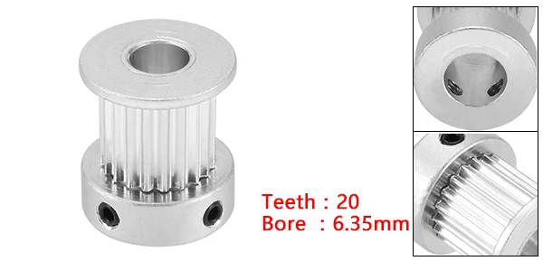 GT5 Synchronous Wheel Idler Pulley for 10mm Timing Belt 20 Teeth Bore 6.35mm