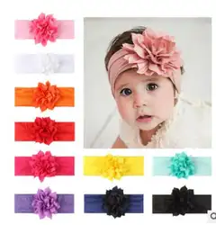 Повязки на голову для девочек с цветочной короной для новорожденных, реквизиты для фотографии головная повязка для новорожденных