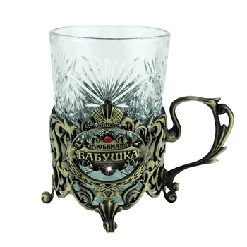 

Kitchen Supplies Antique Imitation Heat Resistant Cups & Saucers Eengraving Clear Watter Cup Creative Gift For Grandma