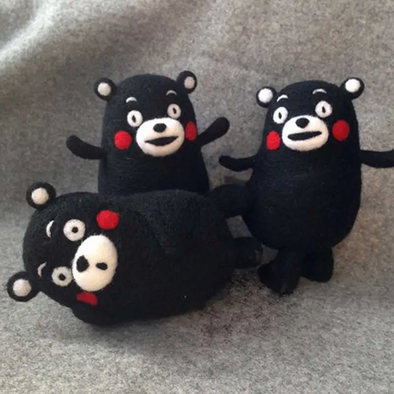 

Non-finished Accessories Felt Poke DIY Happy Bear Cartoon Animal Pet Material Package Wool Felt Poked Doll Felt for Needles