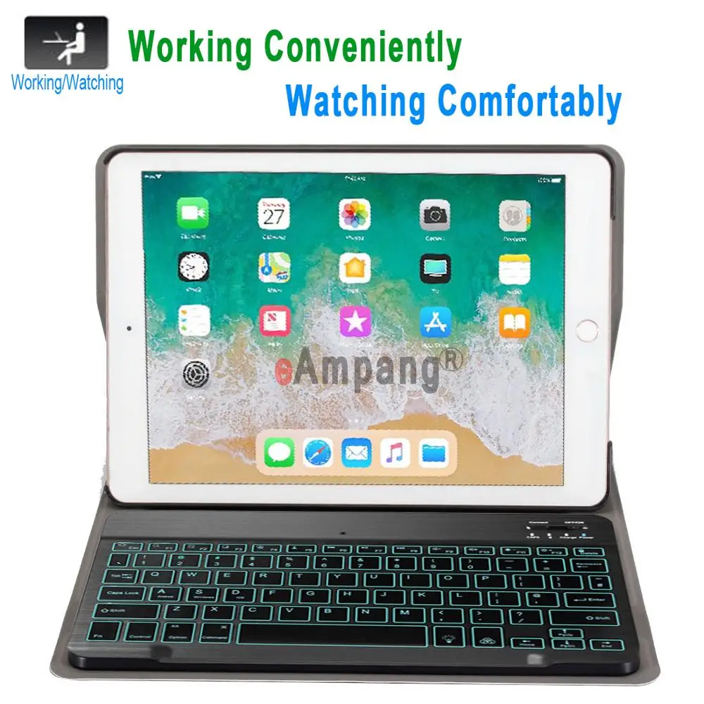 Тонкий беспроводной Съемный Bluetooth клавиатура чехол для Apple iPad Air 1 2 Pro 9 7 5 6 Новый 2017