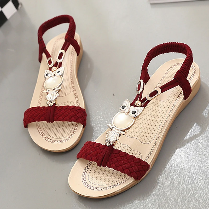 النساء أحذية 2018 المرأة الصنادل الوجه يتخبط المصارع الصنادل الصيف أحذية الشاطئ البومة زلة على Sandalias موهير 2018