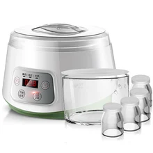 Полностью автоматическая Йогуртница машина бытовой многофункциональный белый Natto рисовое вино машина с четырьмя стеклянными вкладышами суб-чашки