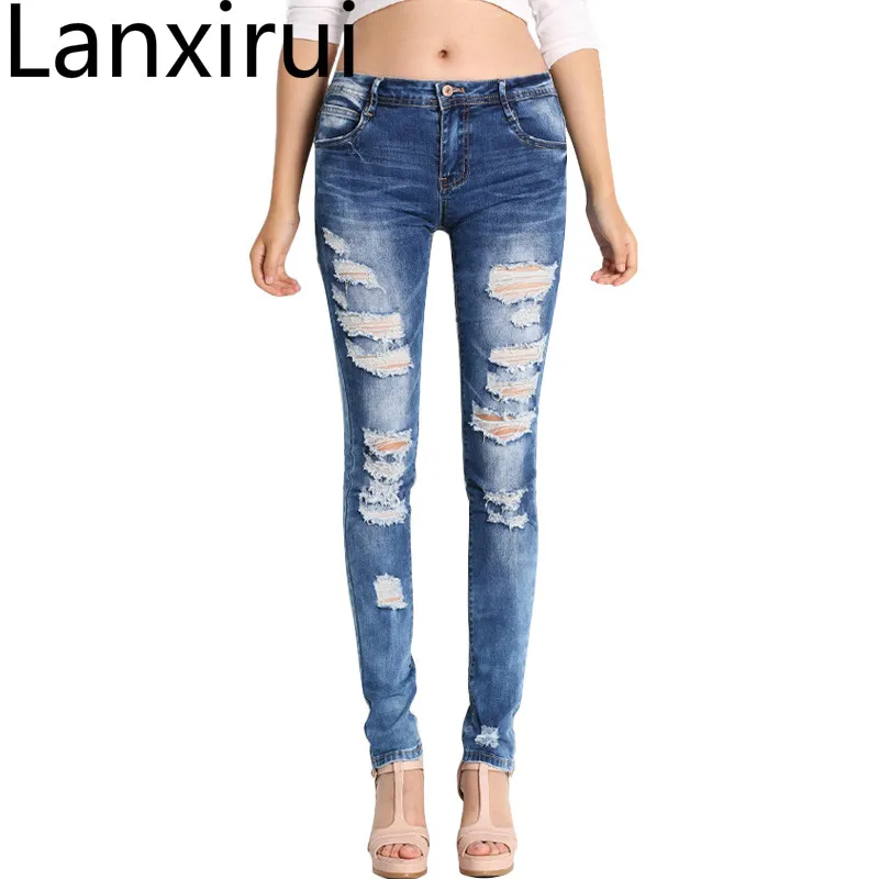 distressed jeans stretch