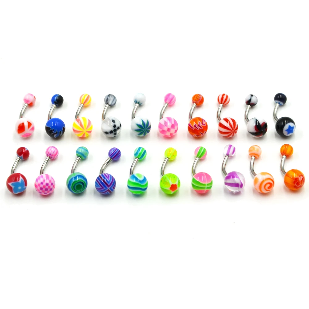 20pcs-set-Stainless-Steel-Belly-Button-Ring-Navel-Piercing-Bar-Body-Jewelry-Curved-Barbell-with-Acrylic