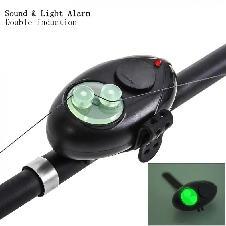 Fishing Rod Alarm Device Electronic Double Induction Sound Light Fish Bite Tool | Спорт и развлечения