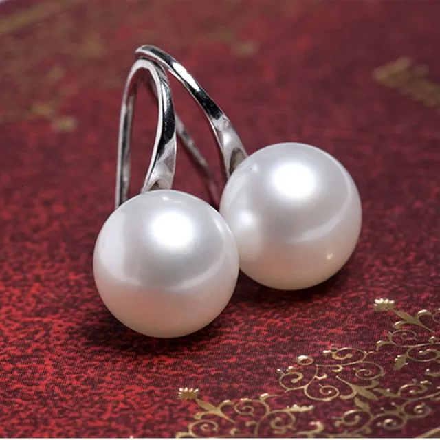 Clic Silver Color Hook Simulated Pearl Earrings For Women Wedding Clic Silver Color Hook Simulated Pearl Earrings For Women Wedding Party Drop Fashion Costume