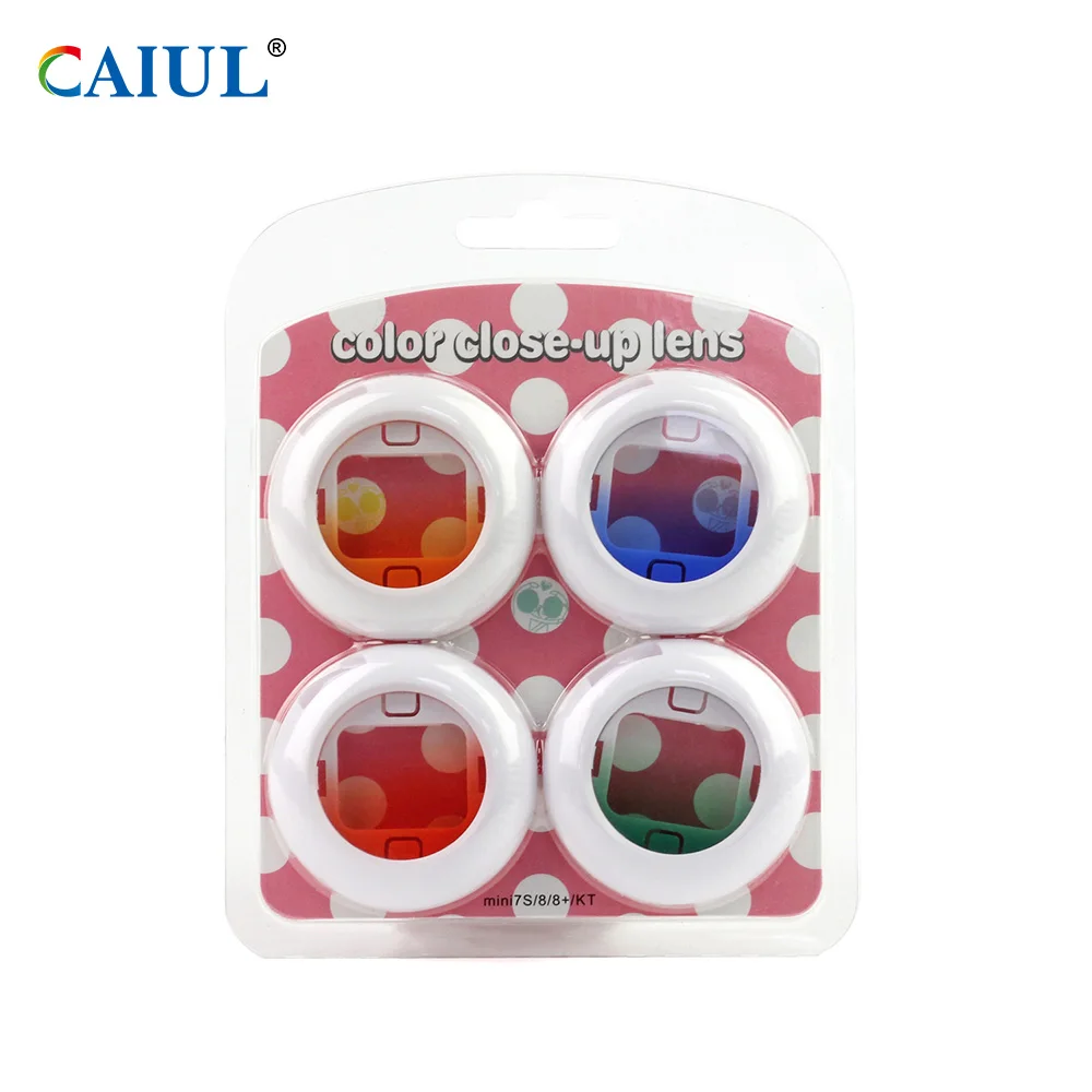 CAIUL ne'w Product Close-Up Lens Self-Portrait Mirror Colorful Filter Magic Lens Set For Fujifilm Instax Mini 8/8+/9 Film Camera - Цвет: Gradient lens