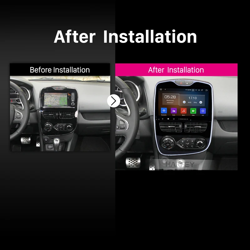 Top Harfey 10.1 Inch Android 9.0 GPS Navi HD Touchscreen Auto stereo Bluetooth for Renault Clio Digital/Analog (MT) 2012 2013-2016 5