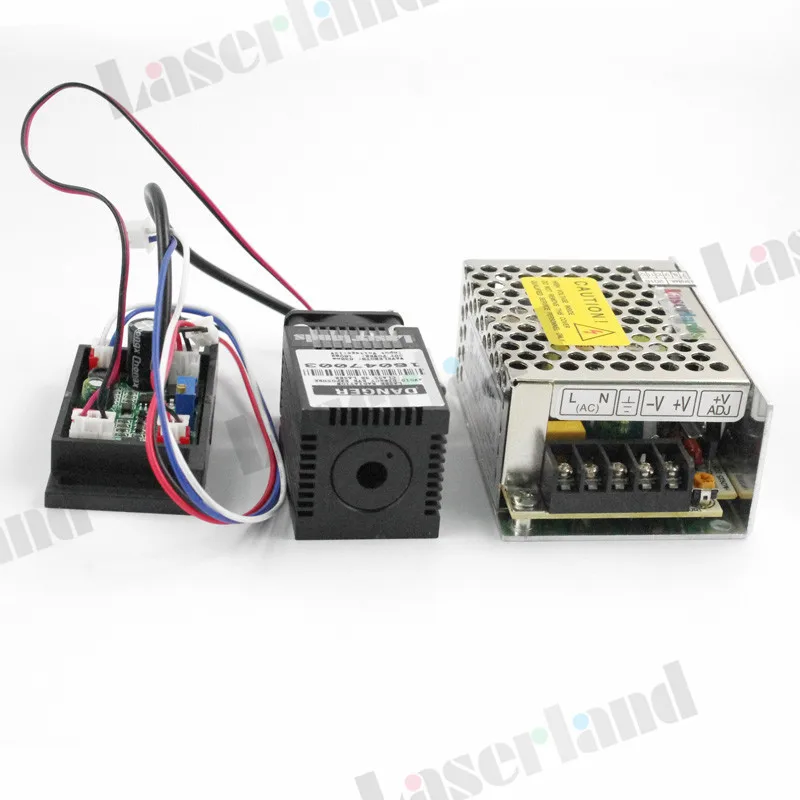 

120mW Blue 445nm 450nm Laser Diode Module w/TTL+12V Power Supply 3350