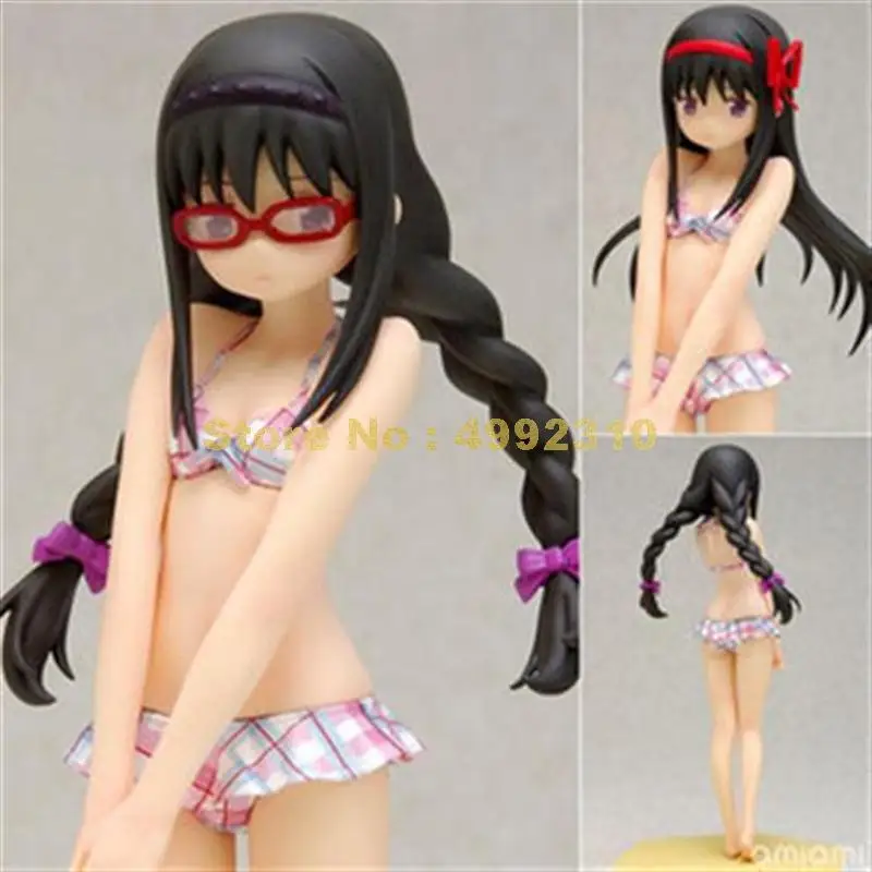 Аниме puella magi madoka magica akemi homura купальники ПВХ экшн-фигурка Коллекционная