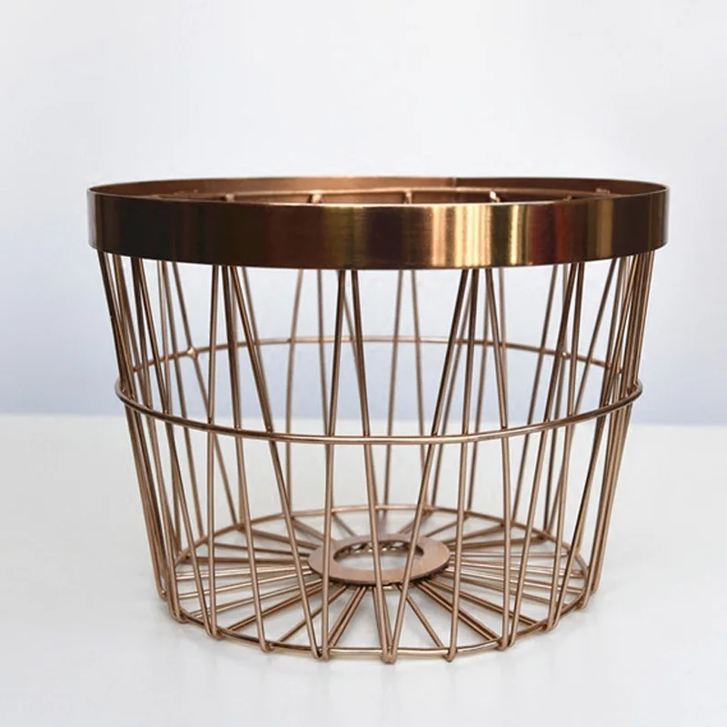 New Gold Color Metal Storage Basketin Storage Baskets from Home