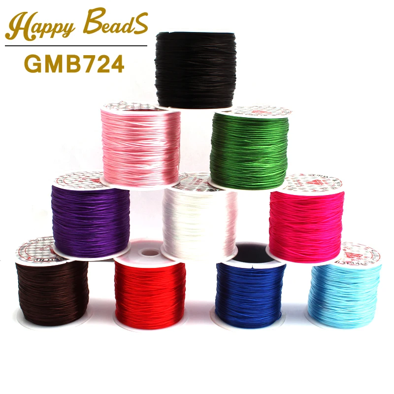 60 м/рулон эластичная нейлоновая нить 0 6 мм 10 цветов|elastic thread|cord stringthread elastic |