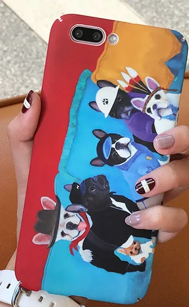 BotexBling personality girl cute dog Monsters hard Case Cover For iphone X 8 8plus 7 7plus 6 6s 6plus Cartoon Boy man Back Cover