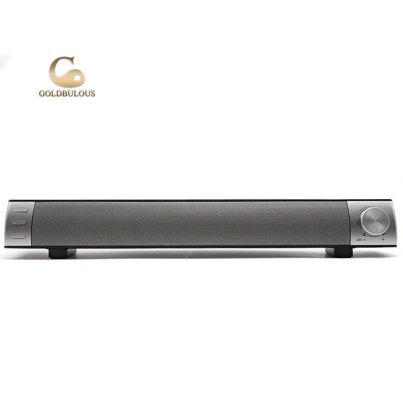 Goldbulous Портативный Soundbar Bluetooth Динамик 10 Вт бас аудио 3D стерео звук плеера
