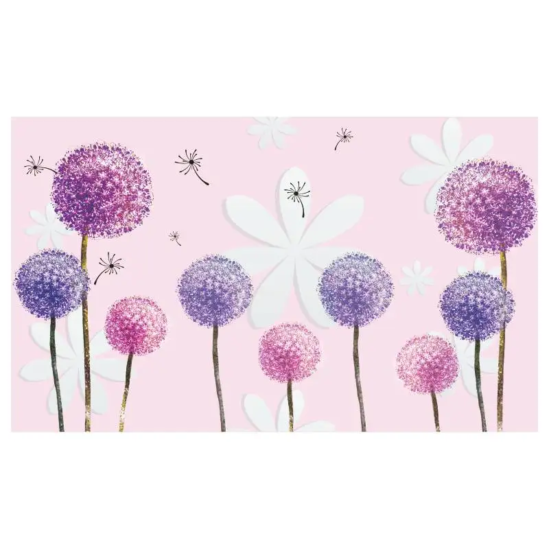 

Canvas Painting Wall Picture Home Decor Painting Printed Purple Dandelion On Canvas Mo Frame Bedroom Wall Decorative Picture