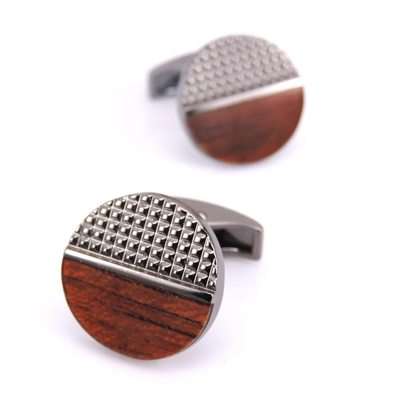 

XKZM High Quality Men Cuff Links Vintage Mens Wedding Party Gift Classical Rosewood Cufflinks Business gift brand Jewellery